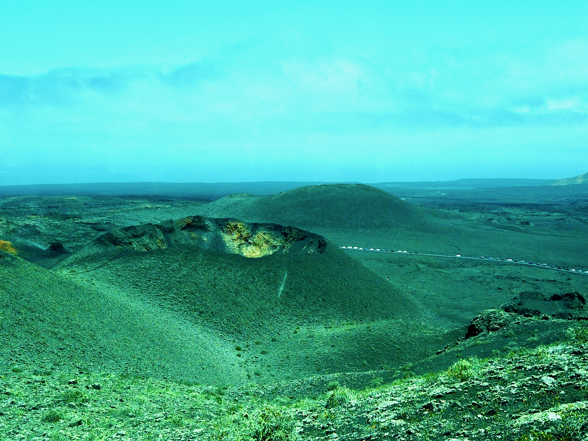 Timanfaya National Park Vulkanska pokrajina narodnega parka Timanfaya na otoku Lanzarote